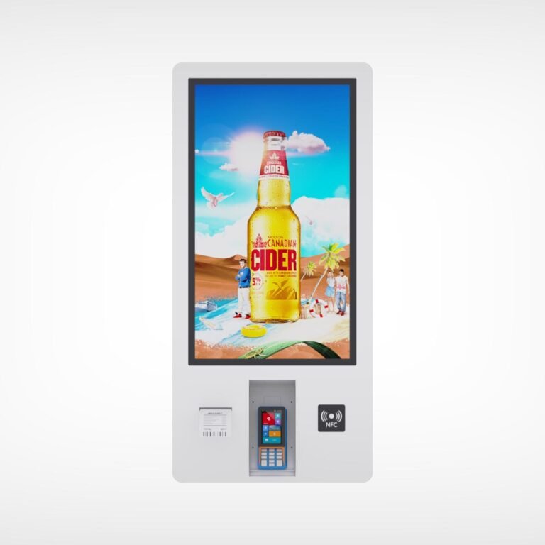Multi-Function Wall-Mounted Kiosk with QR Scanner, printer & POS-Ready Slot
