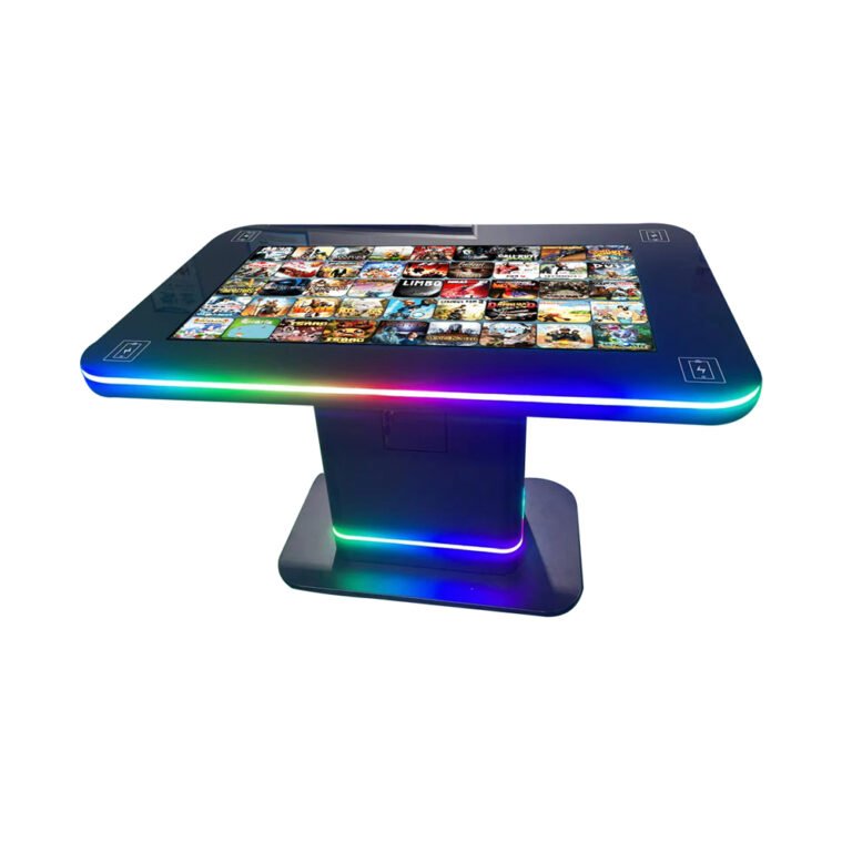 Smart Touch Game Table with Colorful LED Lights - Waterproof Tabletop Spill-Resistant Custom Size Interactive Table