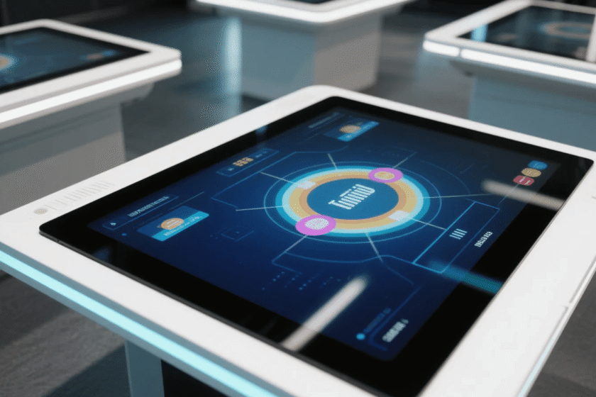 Interactive touch screen table