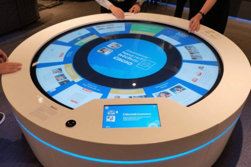 circular touch table interactive 3