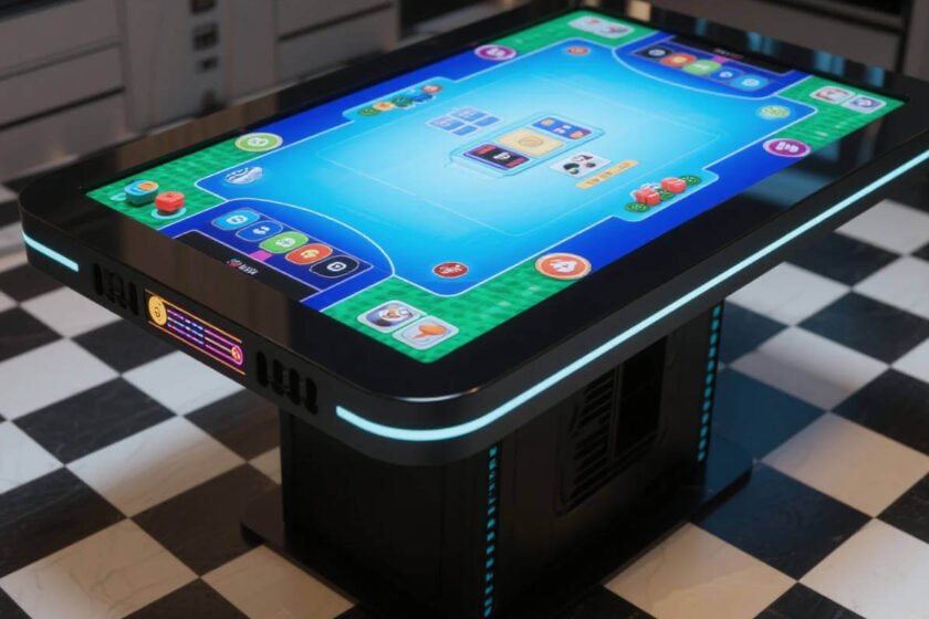 Multi-touch gaming table kiosk