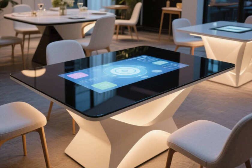 Waterproof touchscreen display table 1