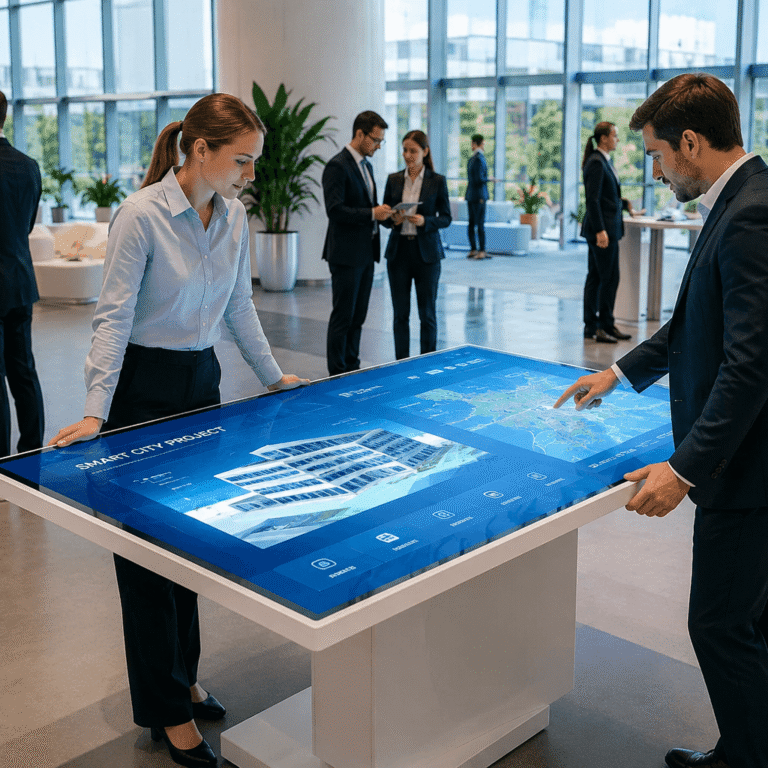 interactive screen table