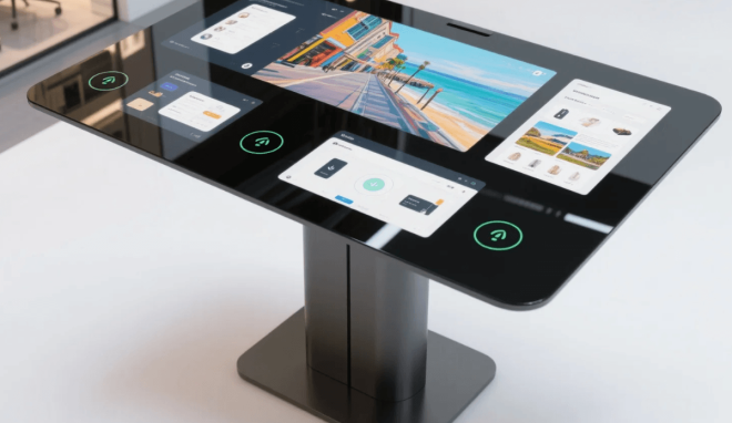 Dual display interactive kiosk_1